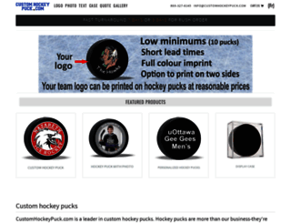 customhockeypuck.com screenshot