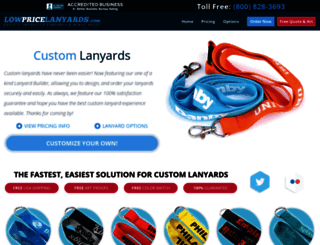 customlanyards4sale.com screenshot