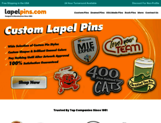 customlapelpins.com screenshot