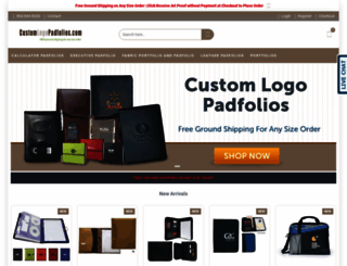 customlogopadfolios.com screenshot