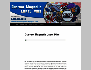 custommagneticlapelpins.com screenshot