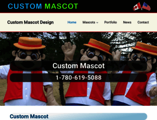 custommascot.ca screenshot