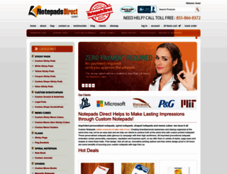 customnotepadsdirect.com screenshot
