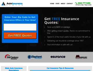 customquotes.autoinsurancecenter.com screenshot