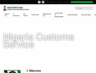 customs.gov.ng screenshot