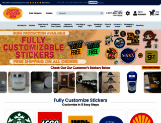 customstickersnow.com screenshot