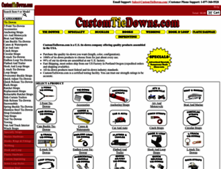 customtiedowns.com screenshot