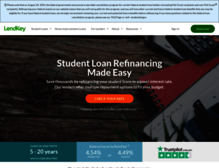 custudentloans-refinance.lendkey.com screenshot