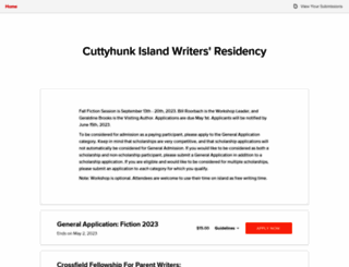 cuttyhunkislandwritersresidency.submittable.com screenshot