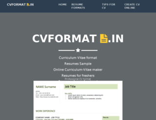 cvformat.in screenshot