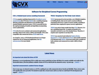 cvxr.com screenshot