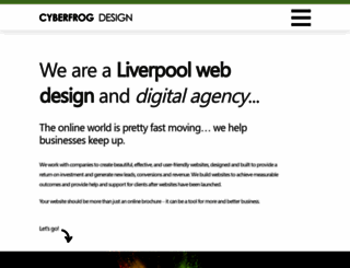 cyberfrogdesign.co.uk screenshot
