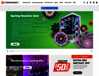 cyberpowerpc.com screenshot