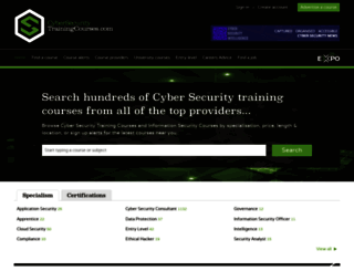 cybersecuritytrainingcourses.com screenshot