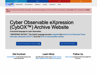 cybox.mitre.org screenshot