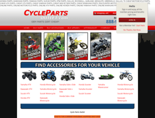 cyclepartsoutlet.com screenshot
