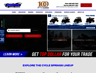 cyclespringsonline.com screenshot
