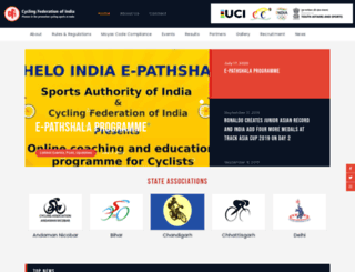 cyclingfederationofindia.org screenshot