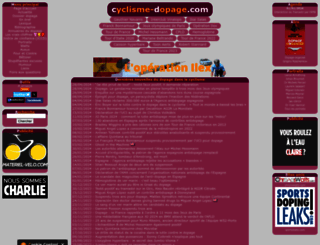 cyclisme-dopage.com screenshot