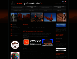 cyklocestovani.cz screenshot