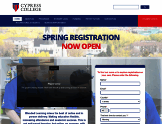 cypresscollege.ca screenshot