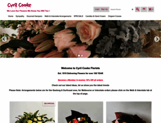 cyrilcookeflorist.com.au screenshot