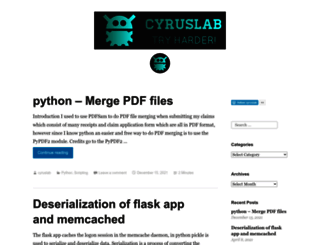 cyruslab.wordpress.com screenshot