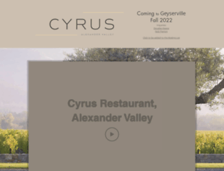 cyrusrestaurant.com screenshot