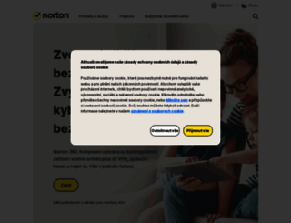 cz.norton.com screenshot