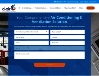 d-air-conditioning.co.uk screenshot