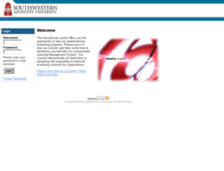 d2l.swau.edu screenshot