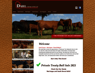 dahlcattle.com screenshot