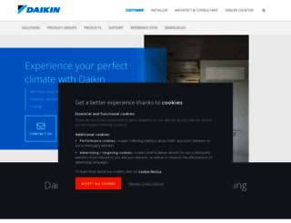 daikin.co.za screenshot