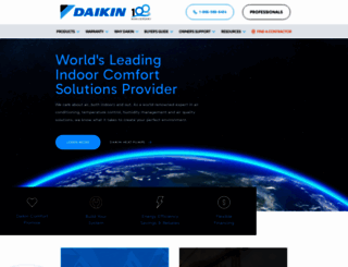 daikincomfort.com screenshot