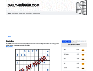 daily-sudoku.com screenshot