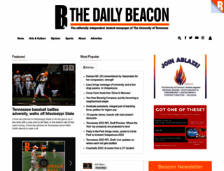 dailybeacon.utk.edu screenshot
