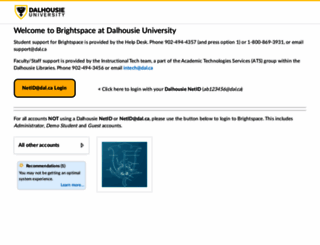 dal.brightspace.com screenshot