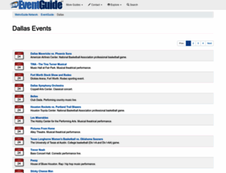 dallas.eventguide.com screenshot