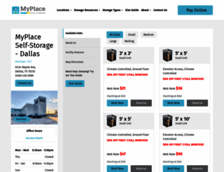 dallasselfstorage.com screenshot