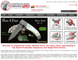 damascussteelknivesplus.com screenshot