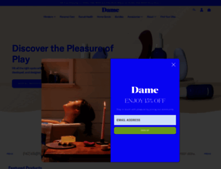 dameproducts.com screenshot