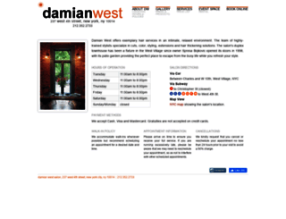 damianwestsalon.com screenshot