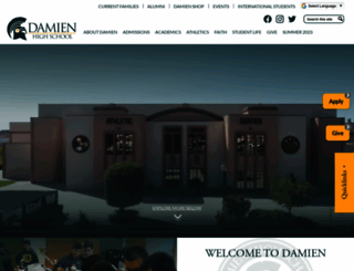 damien-hs.edu screenshot