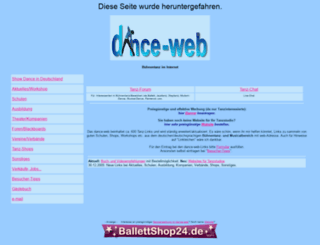 dance-web.de screenshot