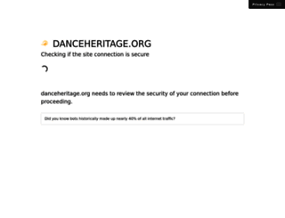 danceheritage.org screenshot