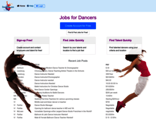 dancejobs.com screenshot