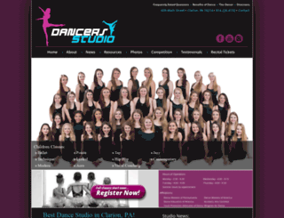 dancersstudio.businesscatalyst.com screenshot