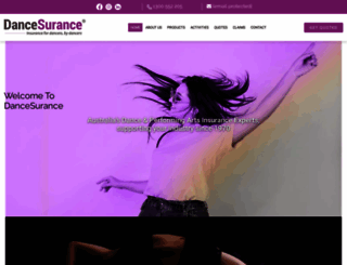 dancesurance.com screenshot