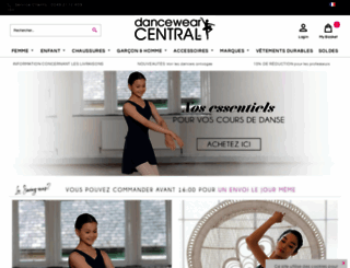dancewearcentral.fr screenshot