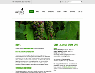 dancingdragonflywinery.com screenshot